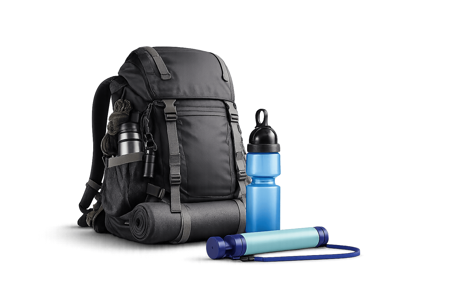 Kit Filtration Altanor – Paille Filtrante 4000 L + Gourde 480 Ml + Tuyau Pour Camping Et Randonnée