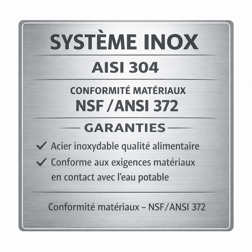 Aquaticstream fontaine à gravité Aquaticstream 8.5L Gravity Filtration système - inclus filtres 2 FTO+, 1 base inox, 1 robinet avec vue