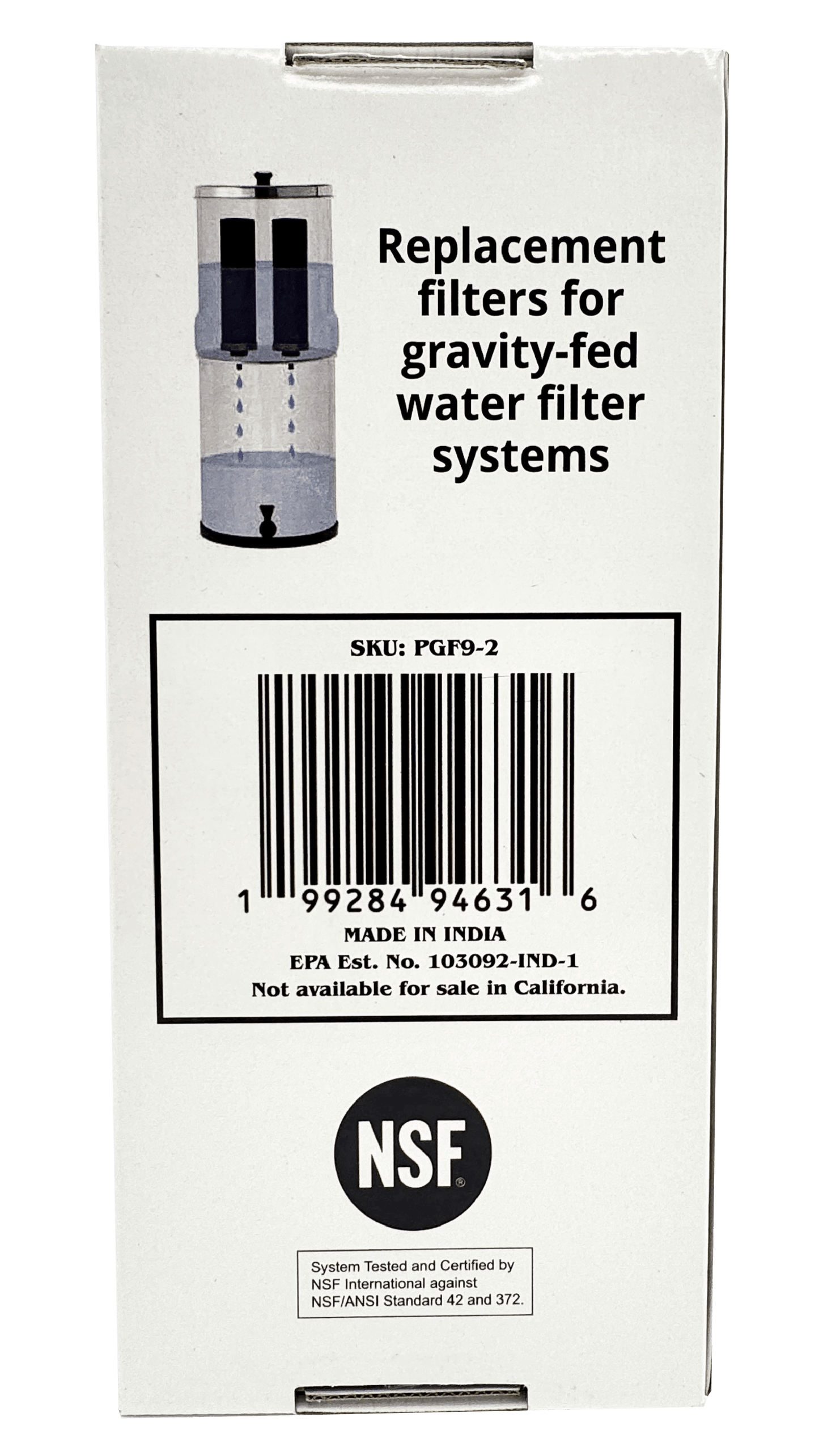 BERKEY SYSTEMS Filtres charbon phoenix Phoenix Gravity New Millennium Edition™ Filter Elements