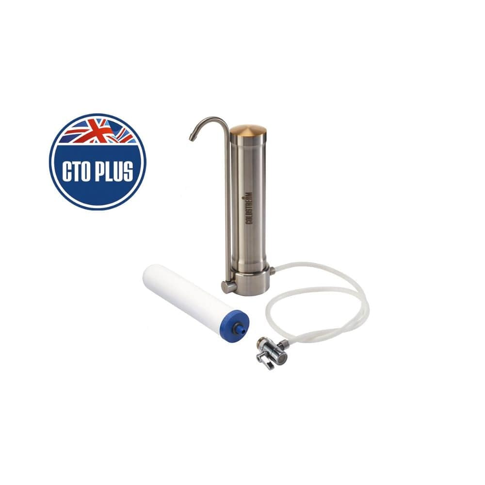 fontaine a gravité Système de filtration d'eau sur comptoir en acier inoxydable. CA003