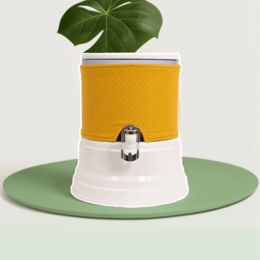 EVA UNITED LTD housses cuve verre inférieure 7 litres Housse bac inférieur - Fontaine Eva 7 litres cuve verre - coloris Gris clair - jaune