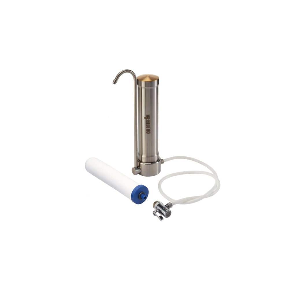 fontaine a gravité Système de filtration d'eau sur comptoir en acier inoxydable. CA003