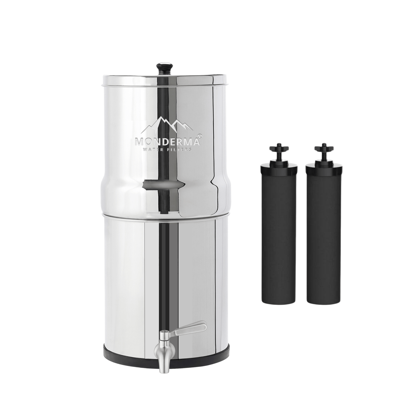 Monderma waterfilters fontaine monderma Fontaine Monderma Big 8.5L - 2 cartouches Black filters