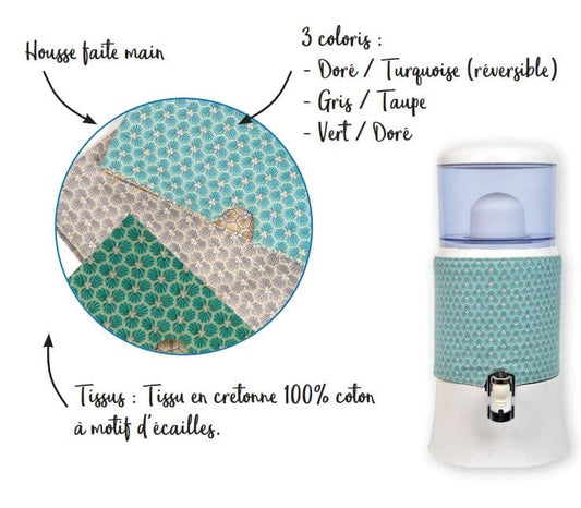 EVA UNITED LTD housses de protection Housse de protection UV - Fontaine Eva 7 litres cuve plastique - turquoise - dorée