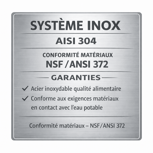 Aquaticstream fontaine à gravité Aquaticstream 8.5L Gravity Filtration système - inclus filtres 2 FTO+, 1 base inox, 1 robinet avec vue