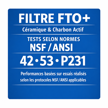 Aquaticstream fontaine à gravité Aquaticstream 8.5L Gravity Filtration système - inclus filtres 2 FTO+, 1 base inox, 1 robinet avec vue