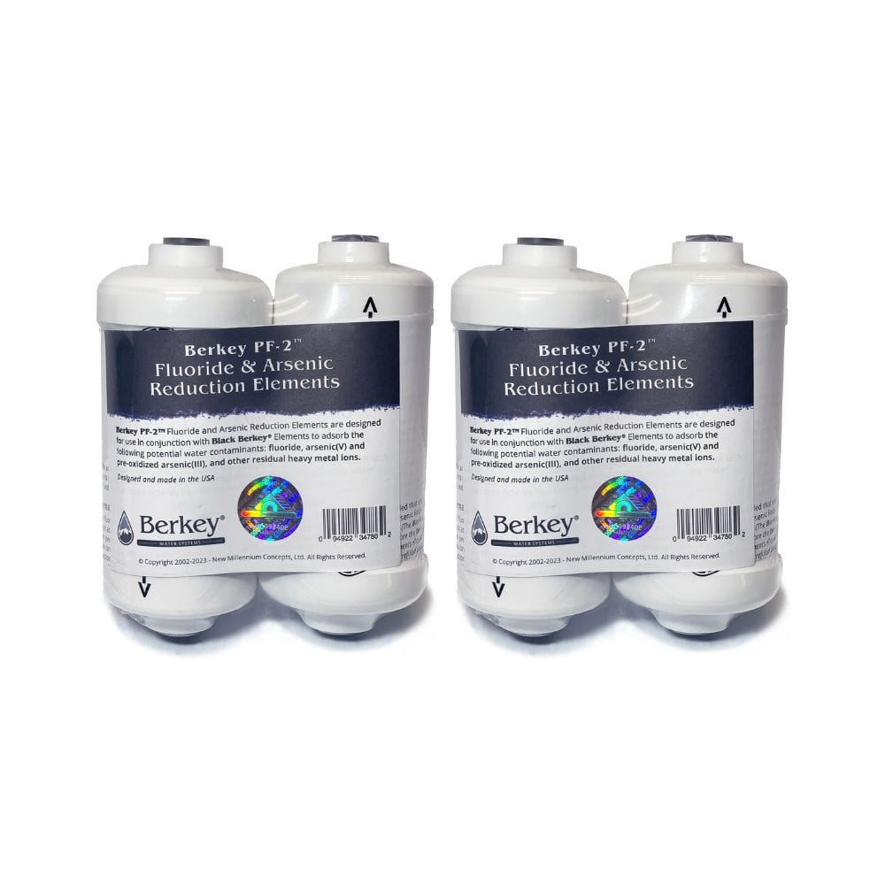 BERKEY SYSTEMS Cartouche filtre berkey PF-2 - Berkey lot de 2 , pour Fluor, Arsenic et ions de métaux lourds