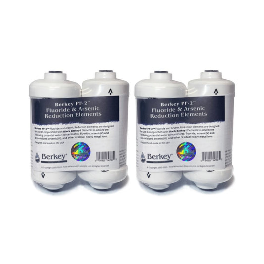 BERKEY SYSTEMS Cartouche filtre berkey PF-2 - Berkey lot de 2 , pour Fluor, Arsenic et ions de métaux lourds