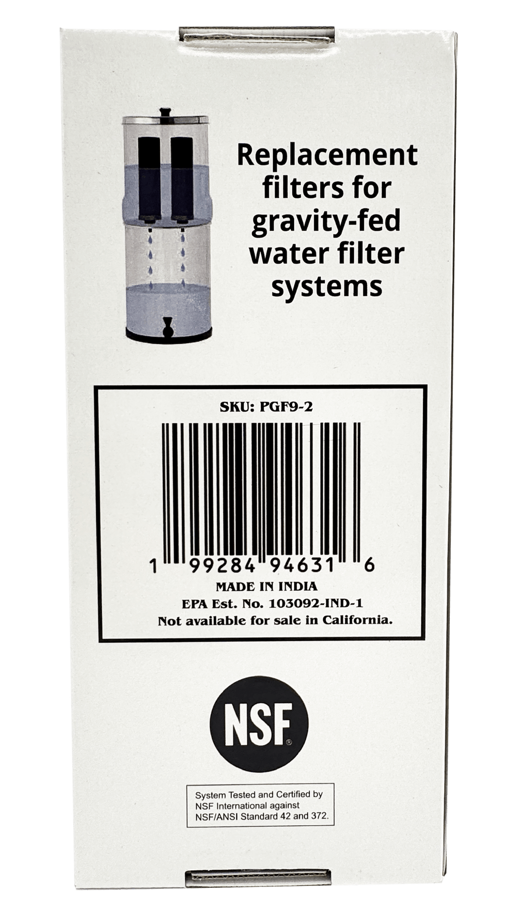 BERKEY SYSTEMS Filtres charbon phoenix Phoenix Gravity New Millennium Edition™ Filter Elements