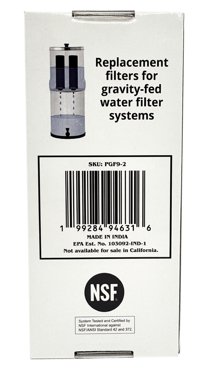 BERKEY SYSTEMS Filtres charbon phoenix Phoenix Gravity New Millennium Edition™ Filter Elements