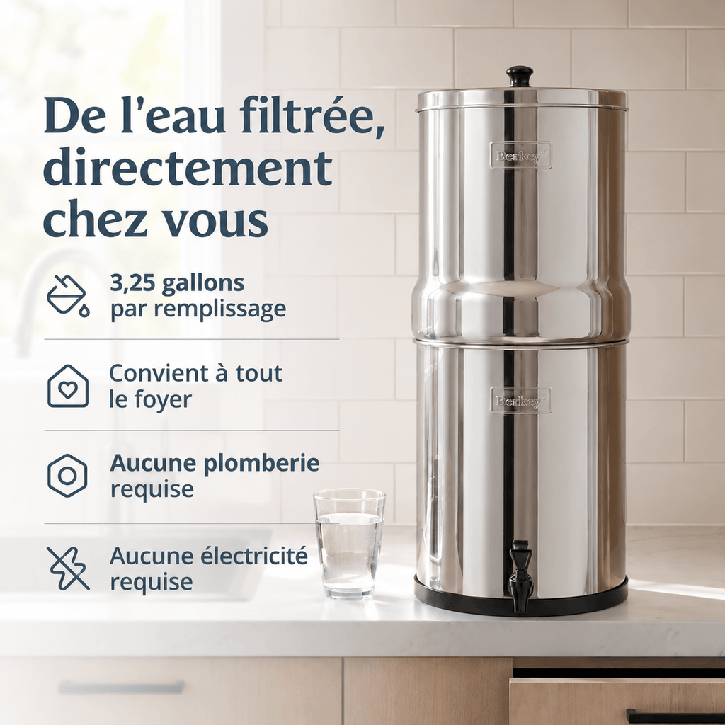 BERKEY SYSTEMS Fontaine berkey filtration Royal Berkey 12,3 L – 2 filtres Black Berkey