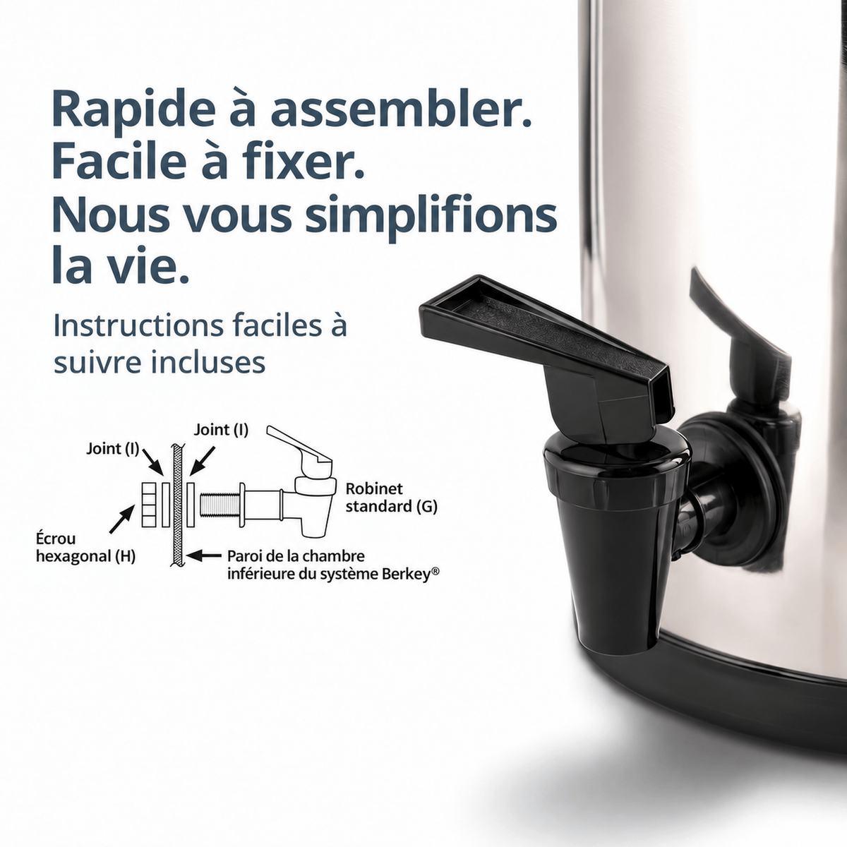 BERKEY SYSTEMS Fontaine berkey filtration Royal Berkey 12,3 L – 2 filtres Black Berkey