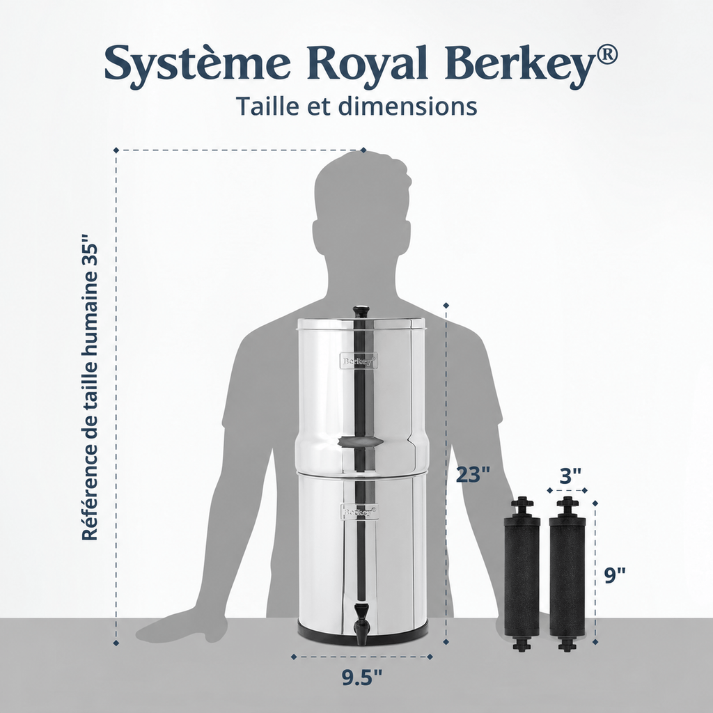 BERKEY SYSTEMS Fontaine berkey filtration Royal Berkey 12,3 L – 2 filtres Black Berkey