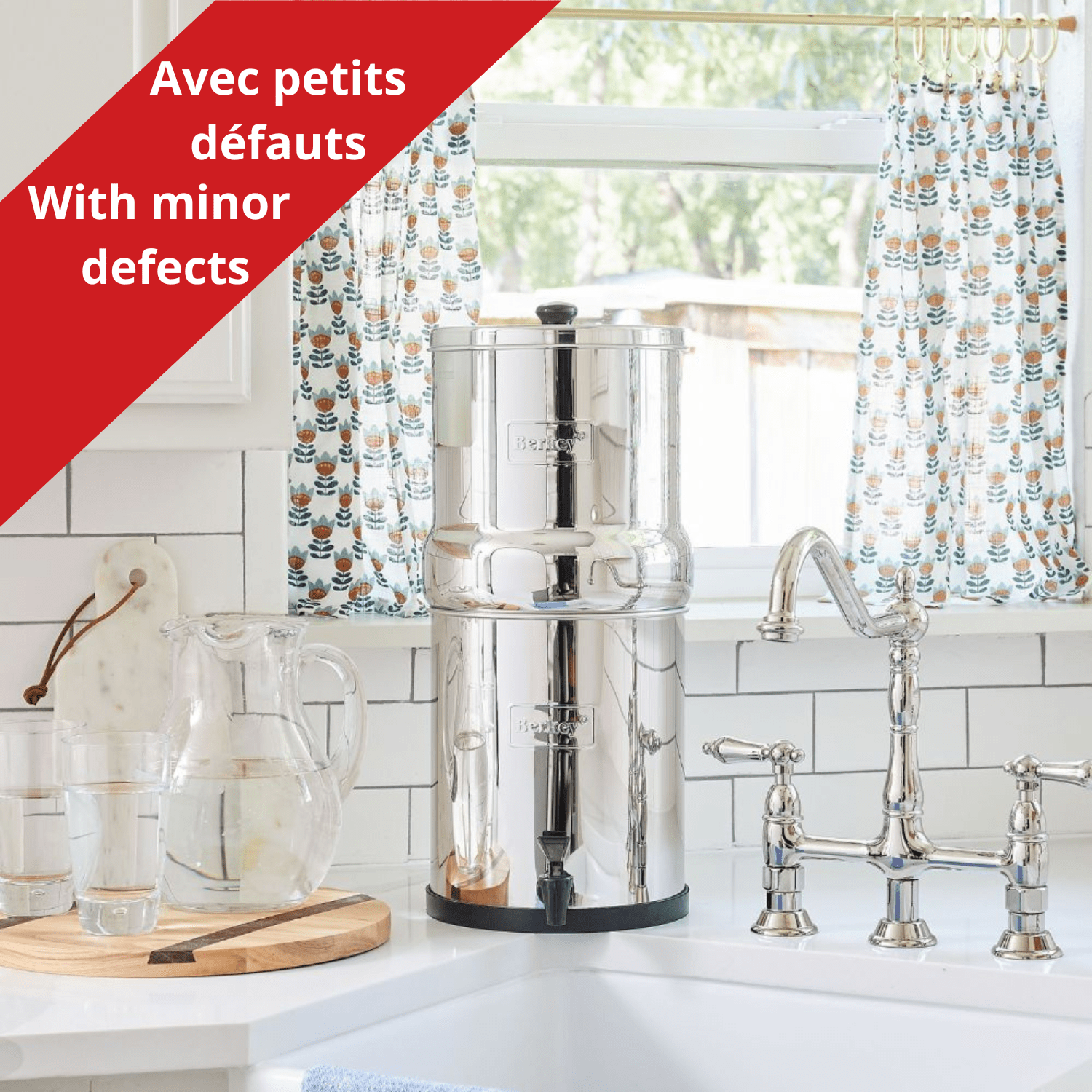 BERKEY SYSTEMS Fontaine berkey filtration Travel Berkey® 5.6 litres avec 2 filtres Black Berkey® – Modèle avec légers défauts esthétiques