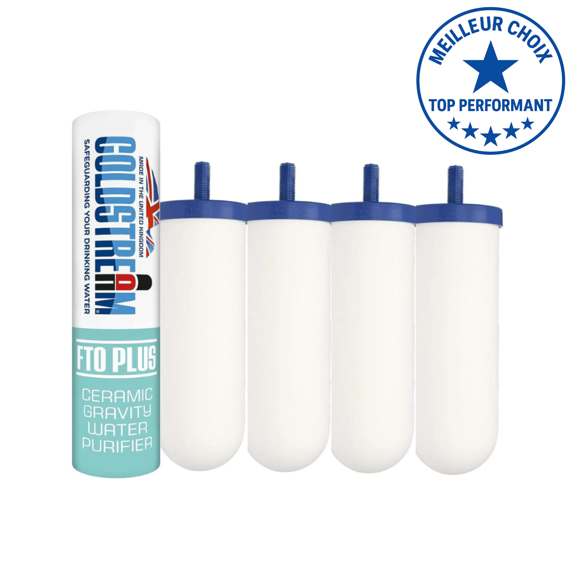 COLDSTREAM Coldstream filtres FTO+ 4 Filtres FTO+, compatible: british Berkefeld, Berkey, Weeplow, ProOne