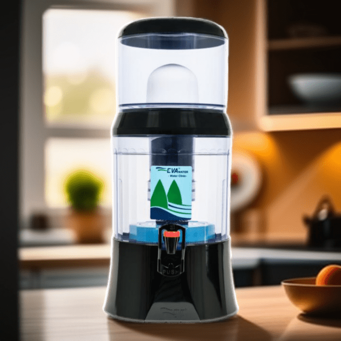 EVA UNITED LTD fontaine à eau eva Fontaine a eau filtrante EVA plc, 7 litres - noire - sans système magnétique