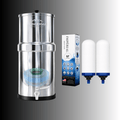 Monderma Fontaine filtrante gravitaire Monderma Fontaine Big 8.5L inox |BEP| - 2 filtres Impérial GF | 12 mois de filtration