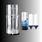 Monderma Fontaine filtrante gravitaire Monderma Fontaine Travel 5.6L inox - 2 filtres Impérial GF | 12 mois de filtration