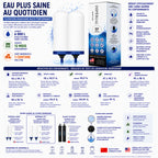 Monderma Recharge filtration pour fontaine à gravité Filtre Monderma Imperial GF™ | Double Action Céramique & Charbon Actif Granulaire | 6 000 Litres / 12 Mois