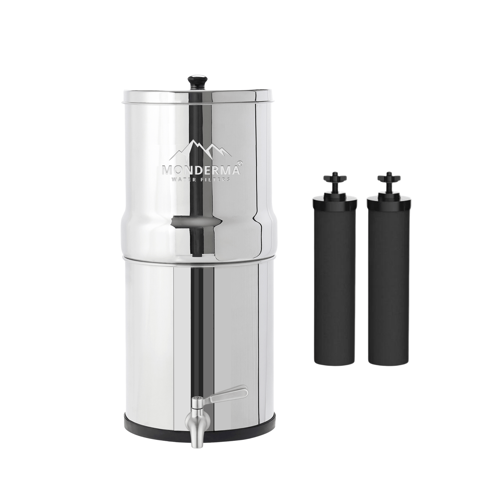 Monderma waterfilters fontaine monderma Fontaine Monderma Big 8.5L - 2 cartouches Black filters
