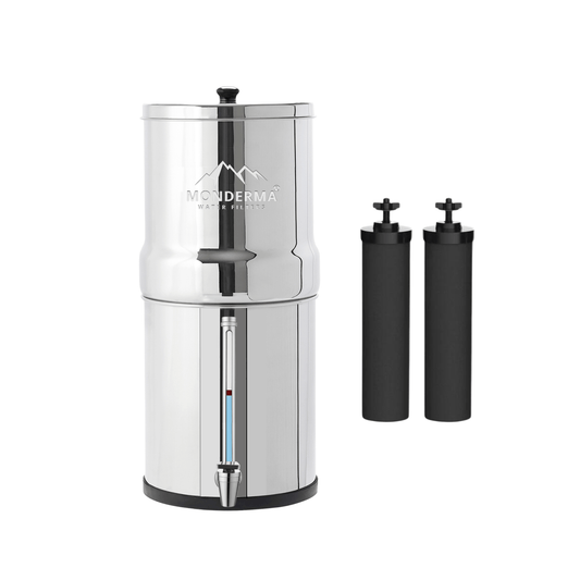 Monderma waterfilters fontaine monderma Fontaine Monderma Max Big 8.5L - inclus 2 filtres black filters, 1 robinet avec vue