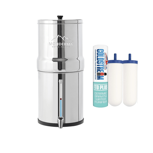 Monderma waterfilters fontaine monderma Fontaine Monderma Max Big 8.5L - inclus filtres 2 FTO+, 1 robinet avec vue