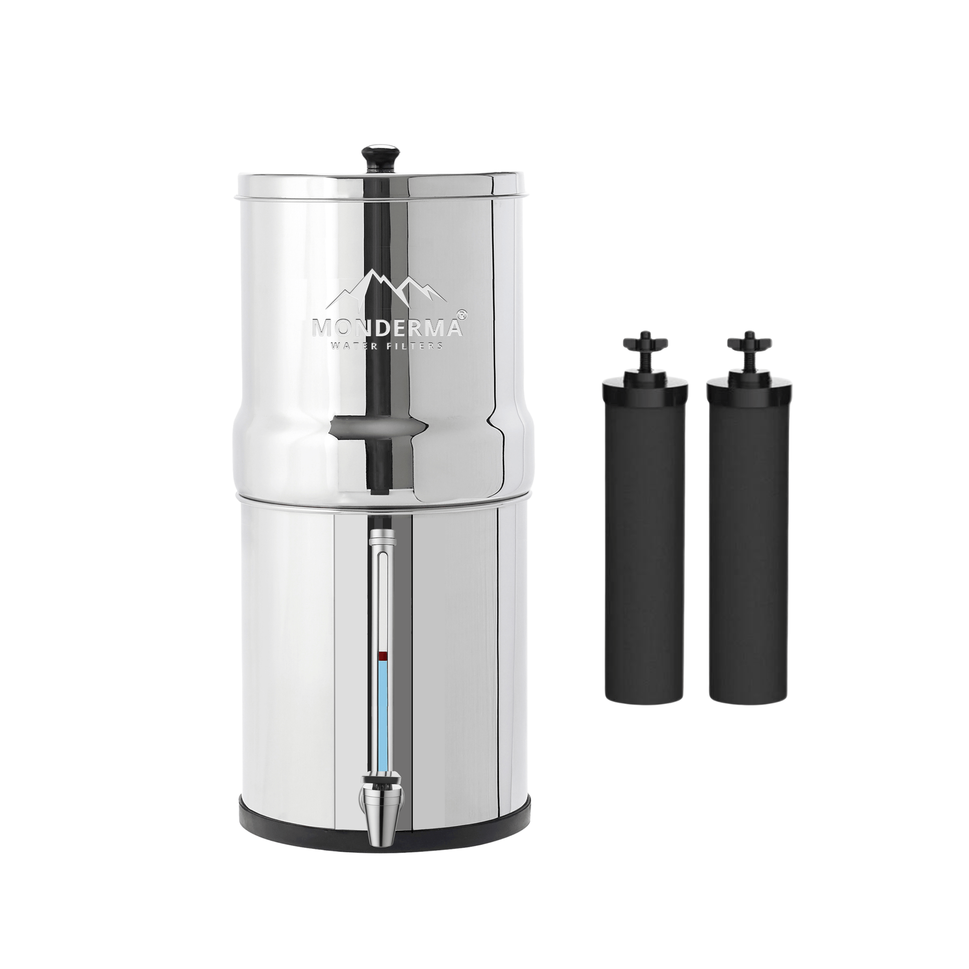 Monderma waterfilters fontaine monderma Fontaine Monderma Max travel 5.6L - inclus 2 filtres black filters, 1 robinet avec vue