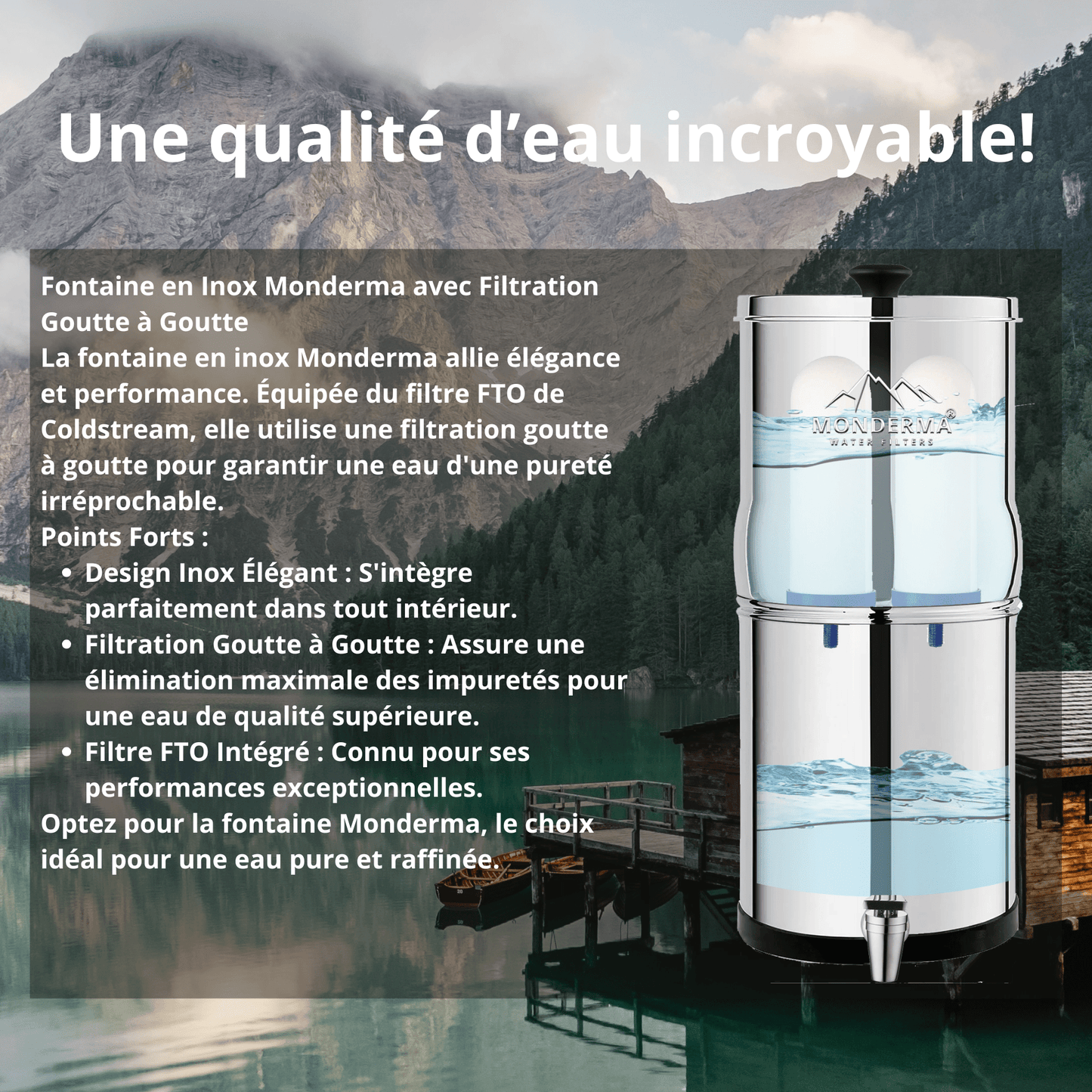 Monderma waterfilters fontaine monderma Fontaine Monderma travel 5.6L - 2 filtres FTO+ coldstream