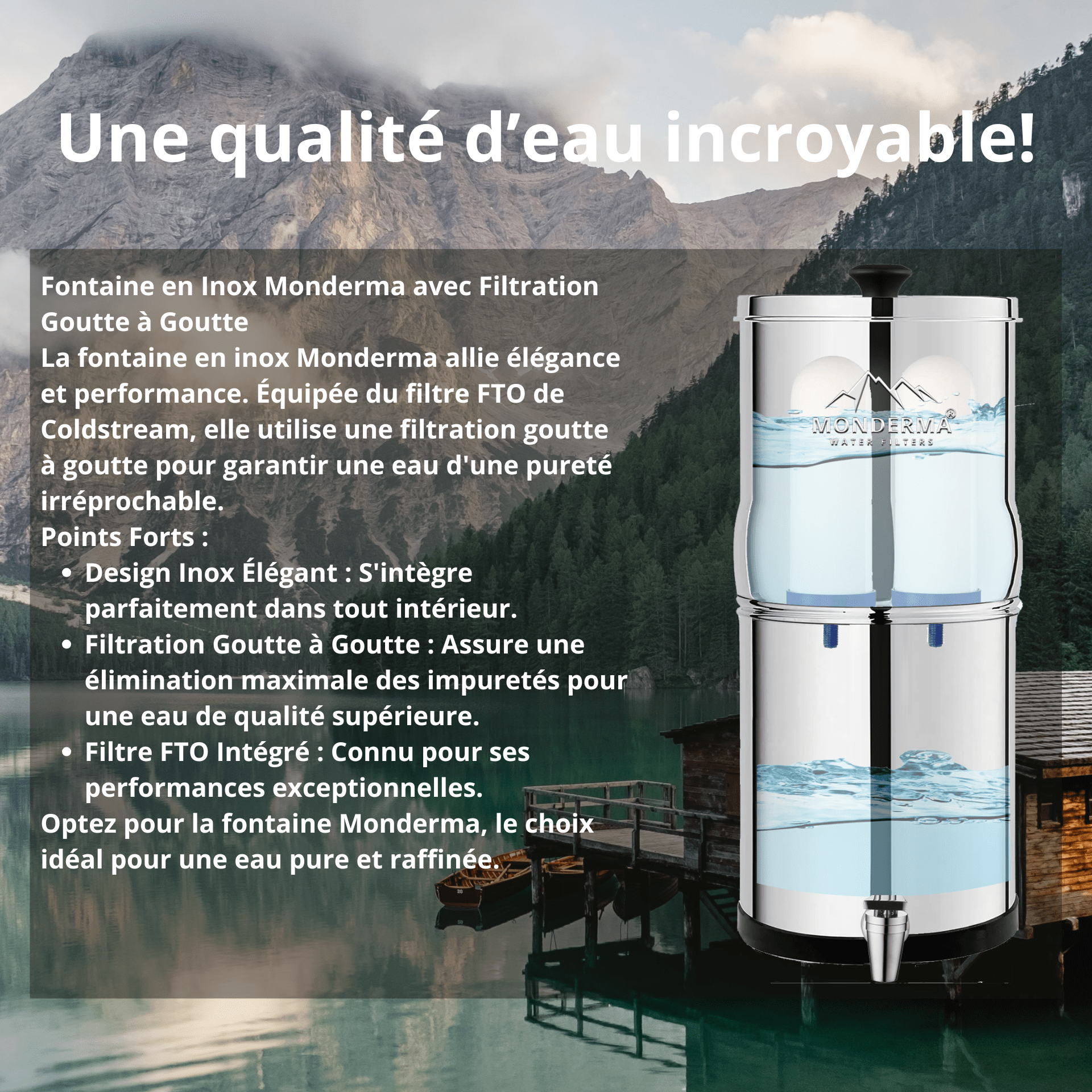 Monderma waterfilters fontaine monderma Fontaine Monderma travel 5.6L - 2 filtres FTO+ coldstream