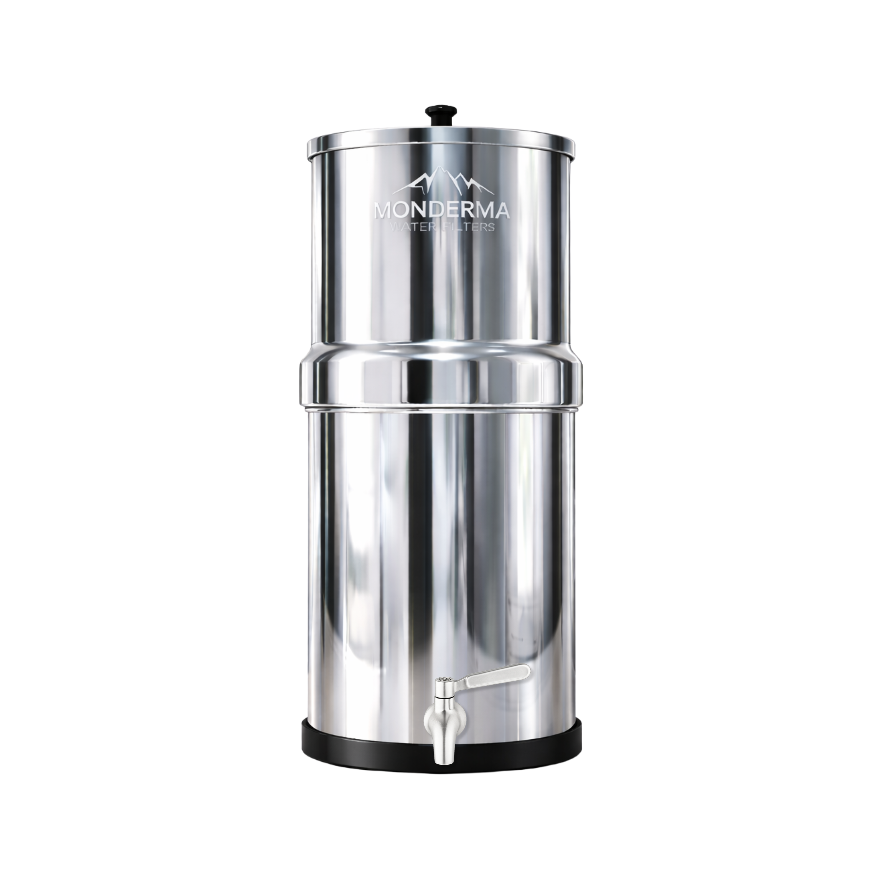 Monderma waterfilters fontaine monderma Monderma Fontaine Big 8,5 L inox avec robinet inox – Filtres en option