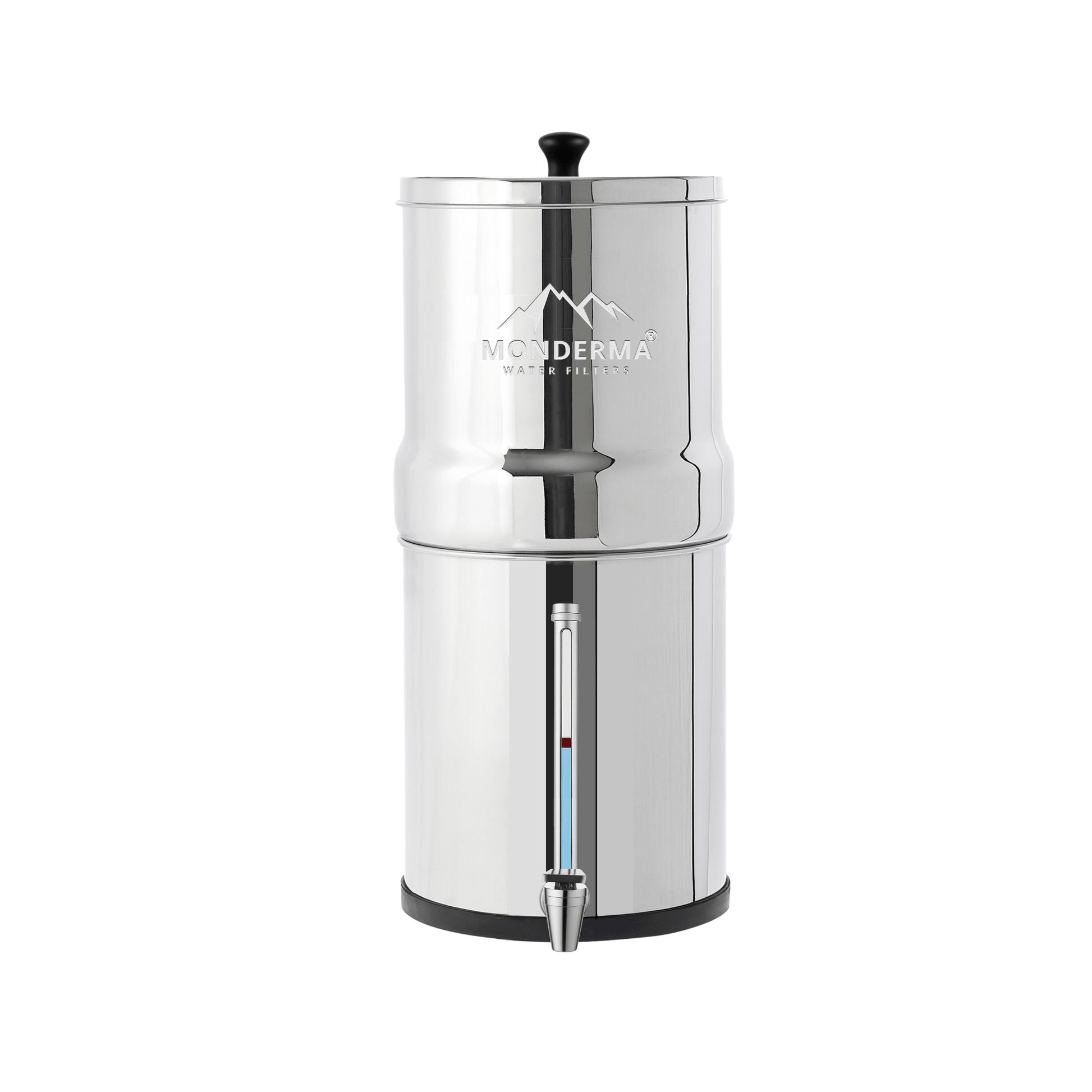 Monderma waterfilters fontaine monderma Monderma Fontaine Big 8.5L inox - Robinet Vue - Filtres en option