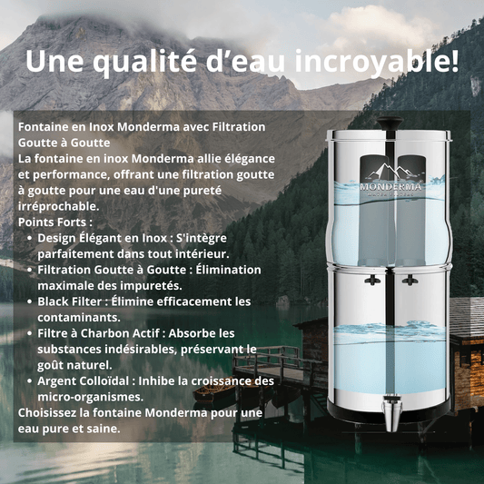 Monderma waterfilters Monderma éléments de filtration Monderma Black filters - cartouche filtration MD-black-filter-2, 12 mois, compatibles Berkey, berkefeld