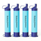 Monderma waterfilters Pajita filtrante Paquete de 4 Pajita filtrante, lote de 4 a 200 unidades, todas las situaciones, Soluciones de membrana, caudal 500 ml por minuto