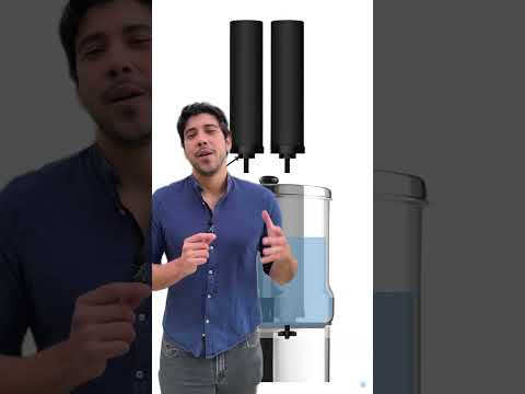 Monderma Big 8.5L fountain - 2 Black filter cartridges - stainless steel tap