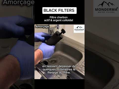 Monderma Big 8.5L fountain - 2 Black filter cartridges - stainless steel tap